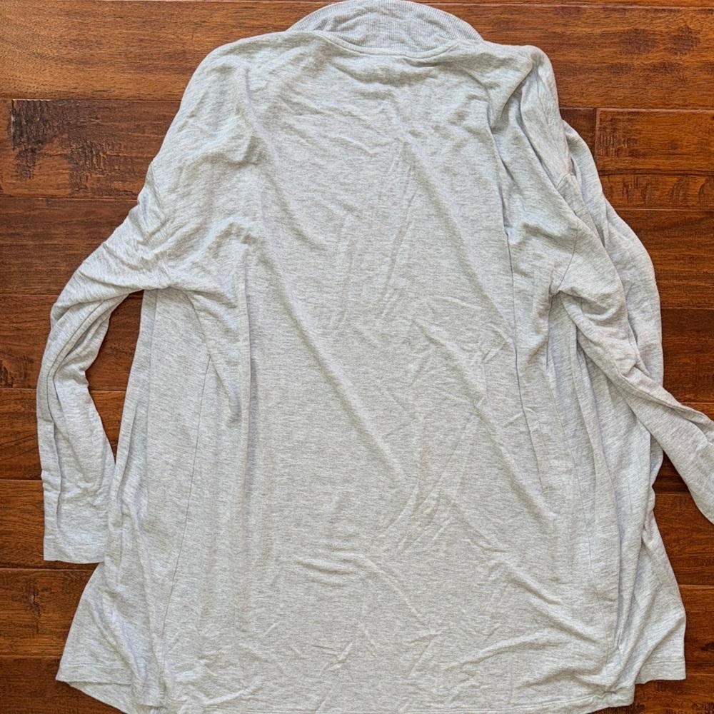 Soma WKND gray knit open lounge lightweight cardigan, small - Picture 6 of 6